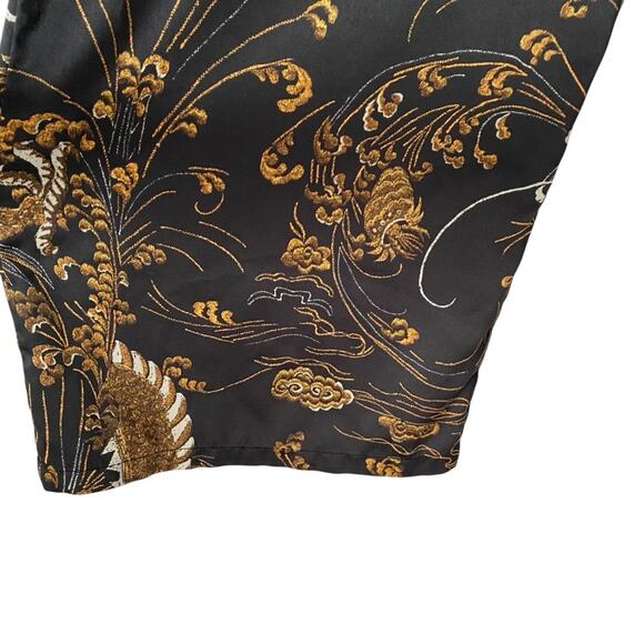 Natori Black Gold Print Drawstring Pajama Lounge Pants size large - Picture 3 of 7